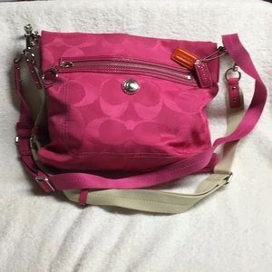 Coach Magenta/Pink Fabric Purse